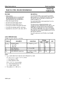 浏览型号74AHC139D的Datasheet PDF文件第2页