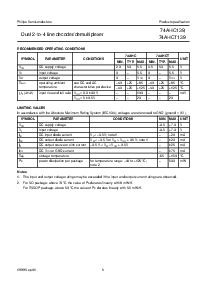 浏览型号74AHC139D的Datasheet PDF文件第5页