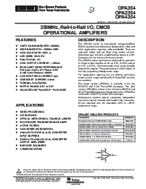 浏览型号OPA2354AIDGKR的Datasheet PDF文件第1页