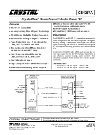 浏览型号CS4297A-JQ的Datasheet PDF文件第1页