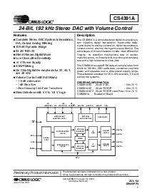 浏览型号CS4391A-KZZ的Datasheet PDF文件第1页