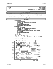 浏览型号AK4522的Datasheet PDF文件第1页