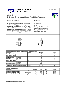 浏览型号AO3415的Datasheet PDF文件第1页