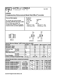 浏览型号AO4604的Datasheet PDF文件第1页