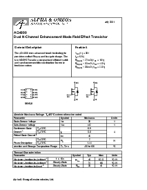 浏览型号AO4800的Datasheet PDF文件第1页