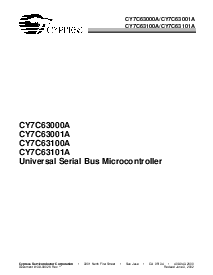 浏览型号CY7C63000A-PC的Datasheet PDF文件第1页