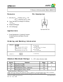 浏览型号APM2301A的Datasheet PDF文件第1页