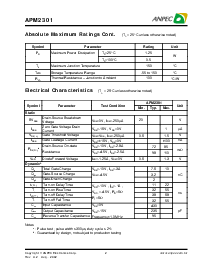 浏览型号APM2301的Datasheet PDF文件第2页