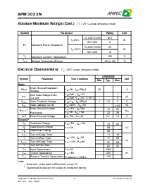浏览型号APM3023NUC-TR的Datasheet PDF文件第2页