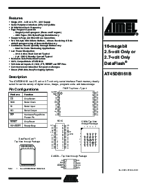 浏览型号AT45DB161B-RI的Datasheet PDF文件第1页