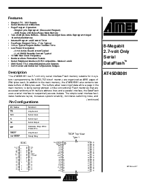 浏览型号AT45DB081的Datasheet PDF文件第1页