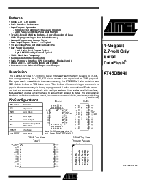 浏览型号AT45DB041-RC的Datasheet PDF文件第1页