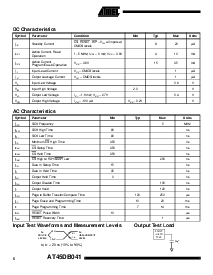 浏览型号AT45DB041-TC的Datasheet PDF文件第6页