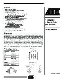 浏览型号AT45DB011B-SI的Datasheet PDF文件第1页