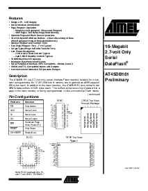 浏览型号AT45DB161-TC的Datasheet PDF文件第1页
