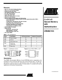 浏览型号AT88SC153-10SI-00的Datasheet PDF文件第1页
