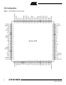 浏览型号AT91M40800-33AI的Datasheet PDF文件第2页