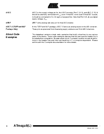 浏览型号ATmega8L-8PC的Datasheet PDF文件第6页