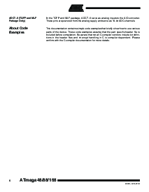 浏览型号ATmega48V-10MI的Datasheet PDF文件第6页