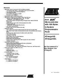 浏览型号ATMEGA163-8AC的Datasheet PDF文件第1页