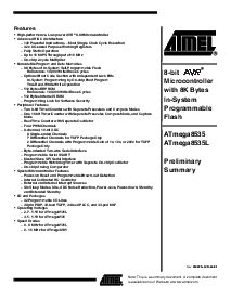 浏览型号ATmega8535-16AI的Datasheet PDF文件第1页