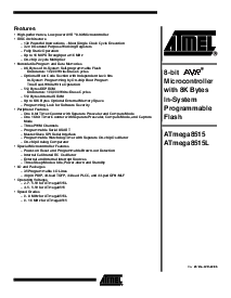 浏览型号ATmega8515L-8JC的Datasheet PDF文件第1页