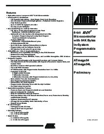 浏览型号ATmega64L的Datasheet PDF文件第1页