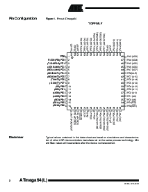 浏览型号ATmega64-16AI的Datasheet PDF文件第2页