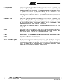 浏览型号ATmega162-16AI的Datasheet PDF文件第6页