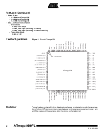 浏览型号ATmega169V-1AI的Datasheet PDF文件第2页