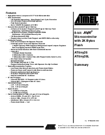 浏览型号ATTINY26L-8SC的Datasheet PDF文件第1页