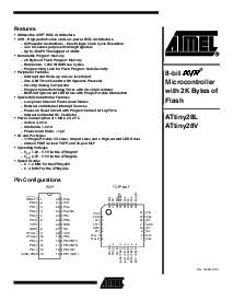 浏览型号ATtiny28L-4PC的Datasheet PDF文件第1页