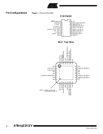浏览型号ATtiny2313V-8SJ的Datasheet PDF文件第2页