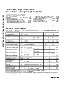 浏览型号MAX4490AXK-T的Datasheet PDF文件第2页