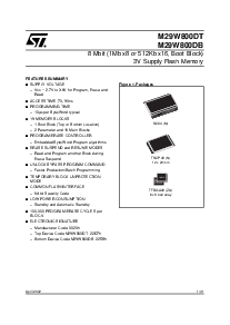 浏览型号M29W800DB70M6T的Datasheet PDF文件第1页