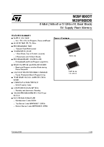 浏览型号M29F800DB70M1E的Datasheet PDF文件第1页