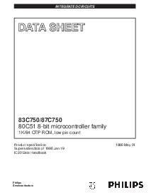 浏览型号P87C750EBDDB的Datasheet PDF文件第1页
