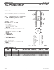 浏览型号P87C750EBDDB的Datasheet PDF文件第2页