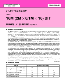 浏览型号MBM29LV160BE-70的Datasheet PDF文件第1页