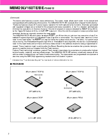 浏览型号MBM29LV160BE-70的Datasheet PDF文件第2页