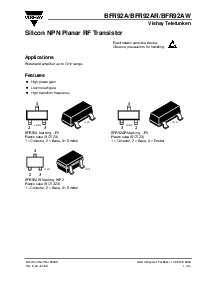 浏览型号BFR92AW的Datasheet PDF文件第1页