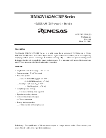 浏览型号HM62V16256CLBP-7SL的Datasheet PDF文件第3页