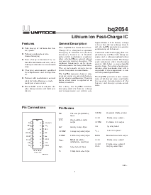 浏览型号BQ2054SN的Datasheet PDF文件第1页