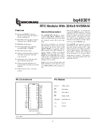 浏览型号BQ4830YMA-85的Datasheet PDF文件第1页