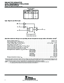 浏览型号SN74AHCT373DBRE4的Datasheet PDF文件第2页