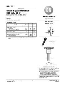 浏览型号BS170ZL1的Datasheet PDF文件第1页