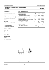 浏览型号BSP110的Datasheet PDF文件第2页