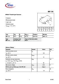 浏览型号BSP319的Datasheet PDF文件第1页