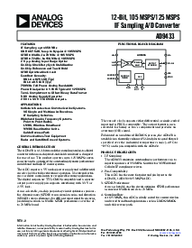 浏览型号AD9433BSQ-125的Datasheet PDF文件第1页