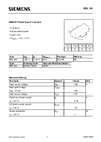 浏览型号BSS192的Datasheet PDF文件第1页